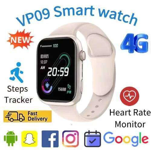 Master VP09 Smartwatch 4G 5G Dual SIM Android OS GPS Navigation WIFI 8MP Camera Google Support Outdoor Sports for Men Women