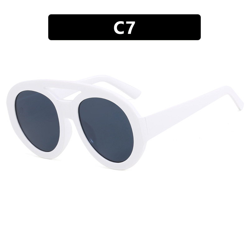 Oversized Toad shaped Sunglasses Double Beam Double Beam Fashion Contrast Cross border Sunglasses Instagram Internet Celebrity Sunglasses Women