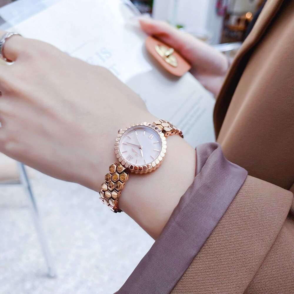With Box Dainty Design Bracelet Women's Rose gold Small Watch Free gift