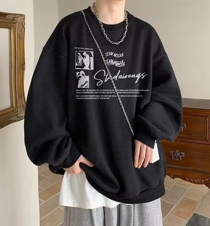 Burgundy Letter Designer Hoodie Print Heavyweight Sweatshirt For Men Spring And Autumn New Retro Style Couple's Hoodless Top Large Size