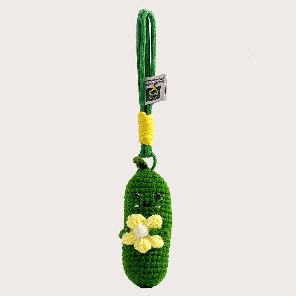 Cute Carrot Broccoli Vegetable Bag Pendant Handmade Knitted Keychain Doll Small Ornament Creative Gift