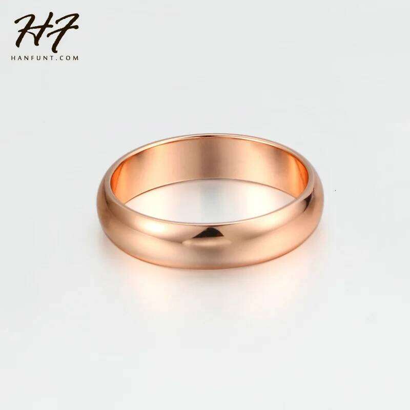 Couple Rings For Man Woman Simple Metal Rose Gold Color Wedding Engagement Dating Gifts Fashion Jewelry Wholesale All Size R049 H260312