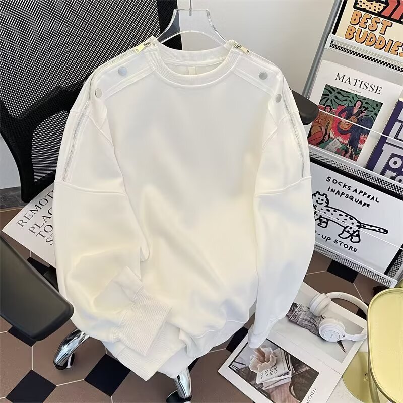 Designer Hoodie Niche Trendy Brand Men's Pullover Sweatshirt With A Cool And Casual Design For Spring And Autumn Featuring A Retro Feel With Zipp