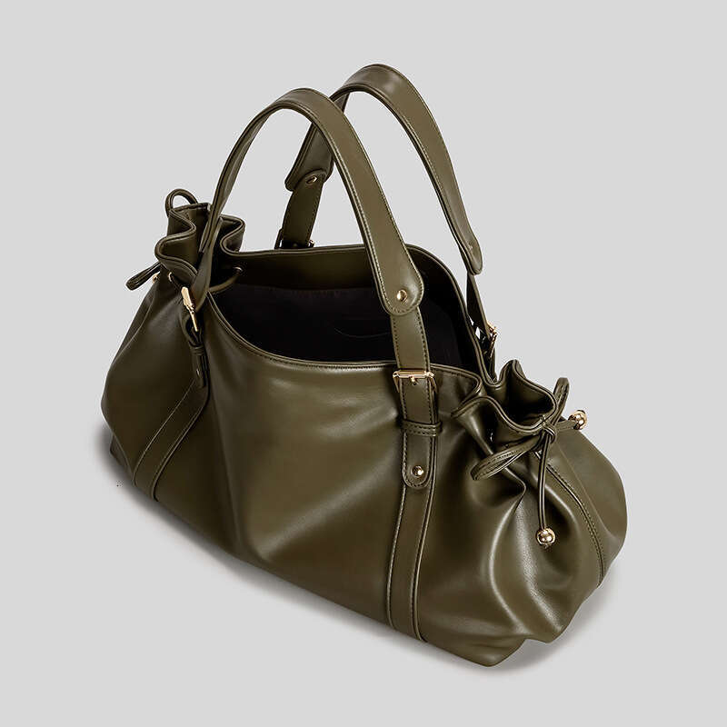 Women S Retro Handbag Autumn Winter Soft Leather Wrinkled Tote Cross Border Large Capacity Shoulder Bag