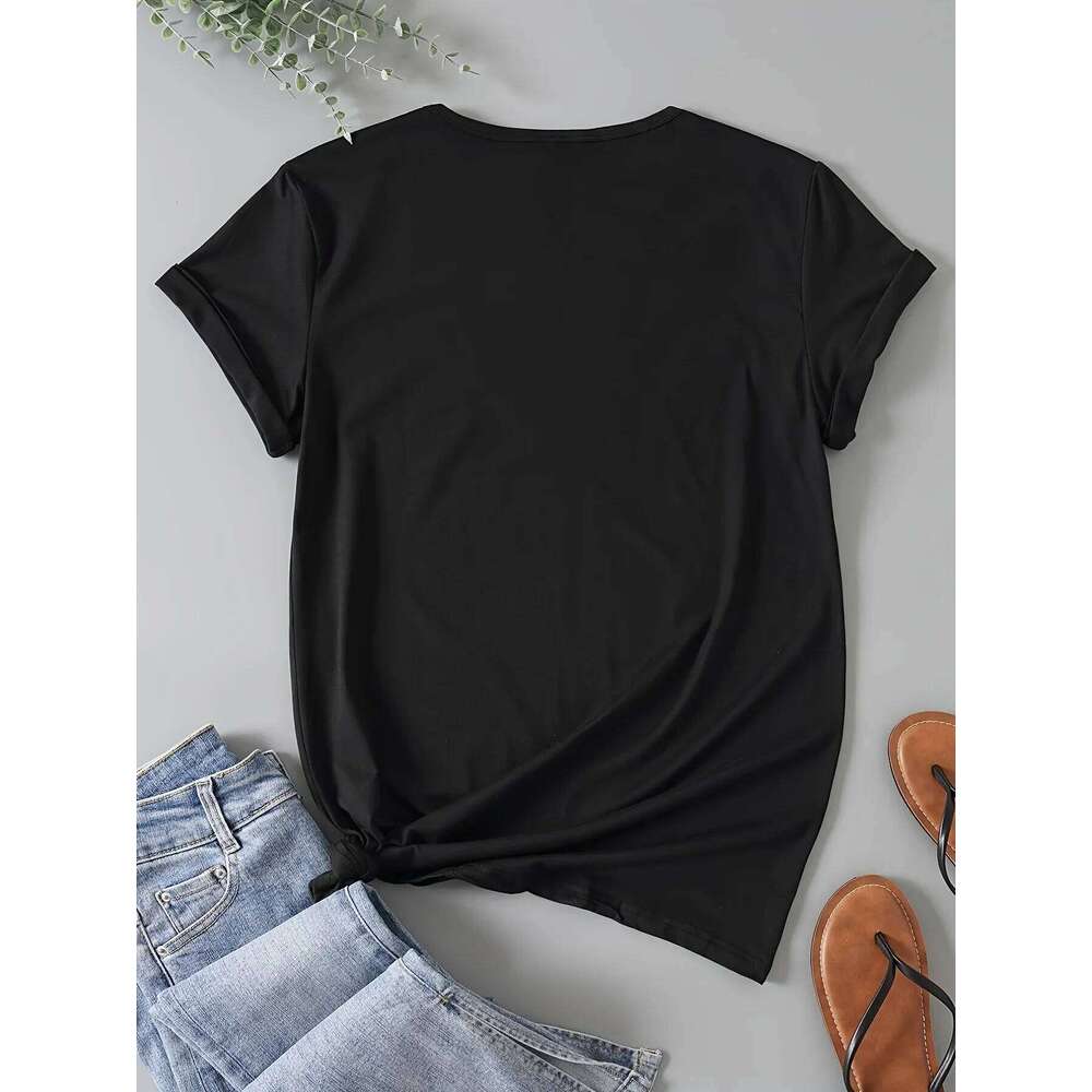 Womens Rainbow Unicorn Print T-Shirt Short Sleeve Lightweight & Breathable Crew Neck Top - Perfect Casual Wea Z260312