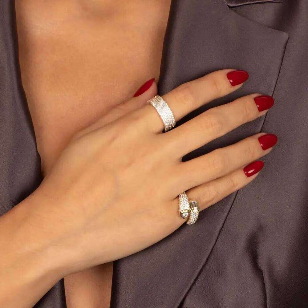 Geometric Rectangle Heart Shaped Micro Paved 5A Sparking Cubic Zirconia CZ Open Adjusted Women Pinky Rings H260312