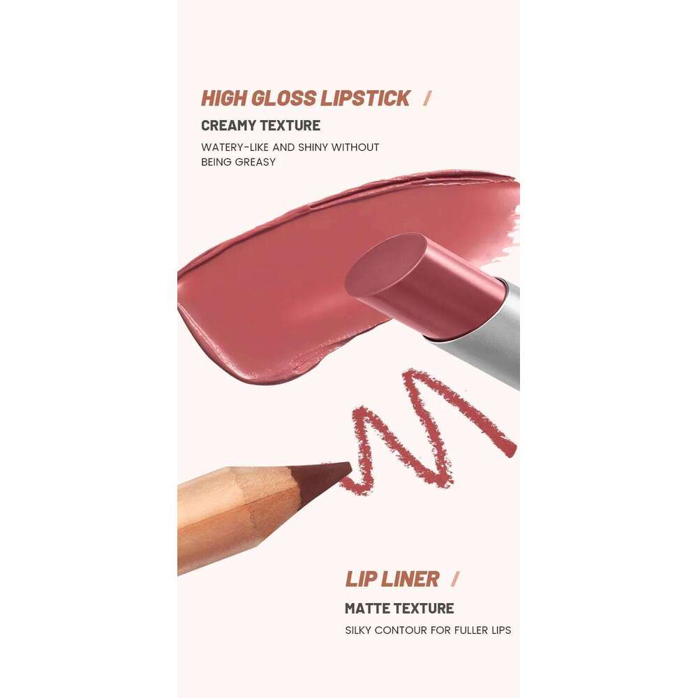 Pudaier Line Wet Gloss Lip Oil Set - Mirror Gloss, Moisturizing and Long-lasting, Daily Natural Nourishing Smudge, Gift W260311