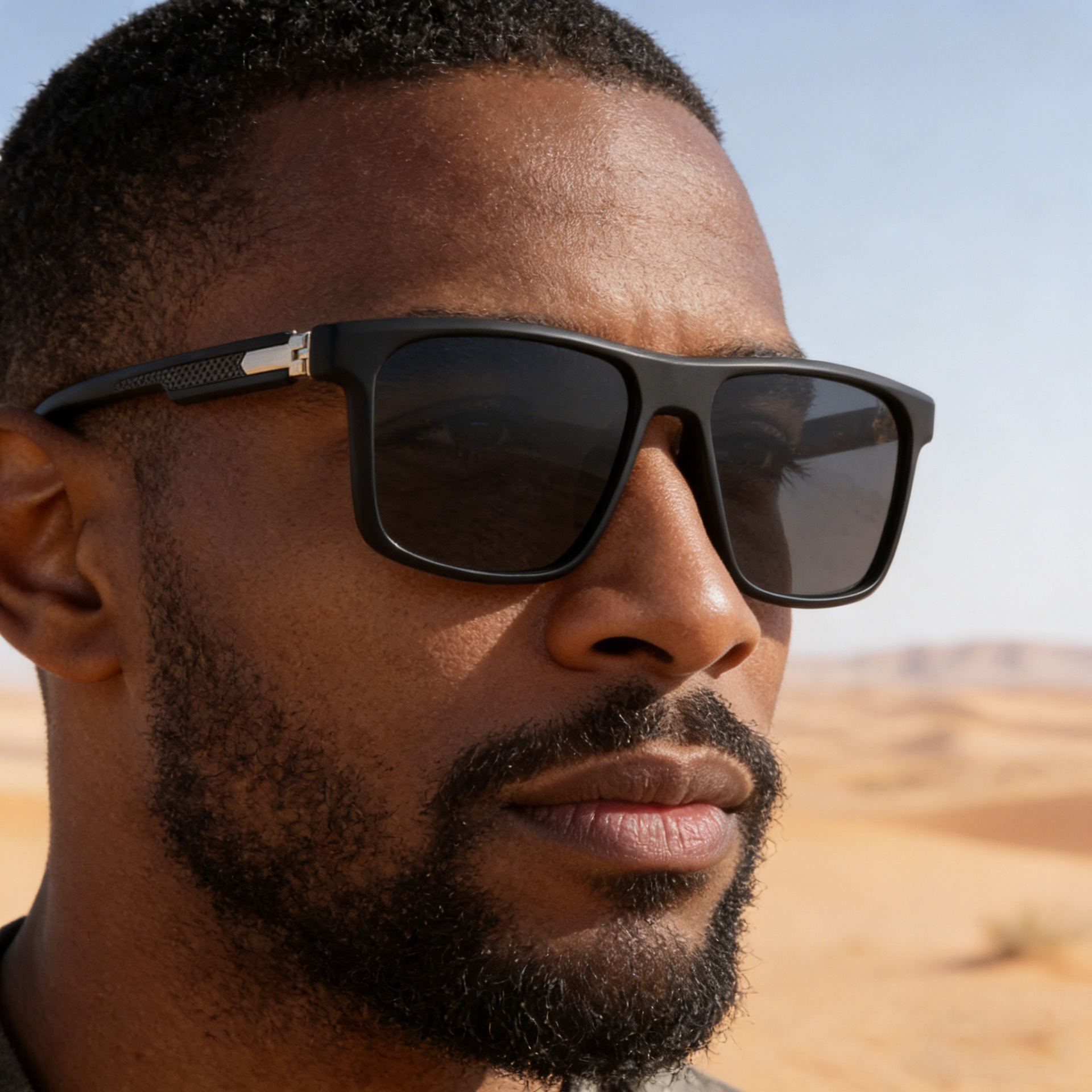 2026 New European American Fashion Square Frame Polarized Foldable Temple, Trendy and Unique Sun Protection Sunglasses for Men,