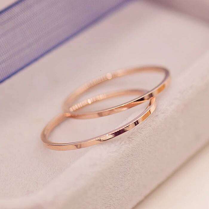 YUN RUO Fashion Brand Rose Gold Silver Color Super Thin Ring for Woman Man Lady Wedding 316 L Stainless Steel Jewelry Never Fade H260312