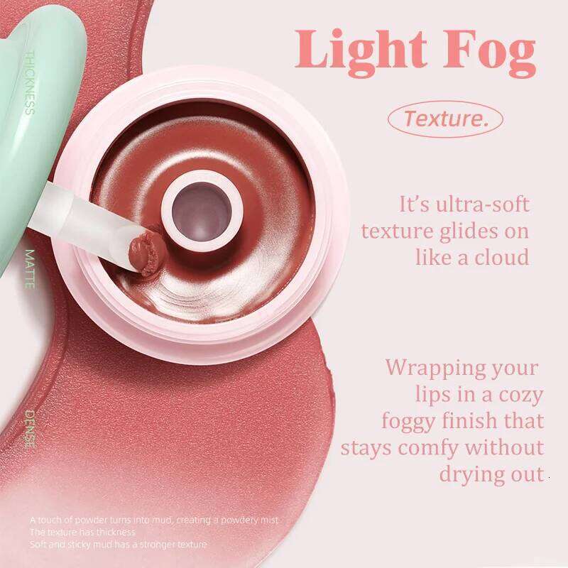 Matte Mud, Long-Lasting, Non-Stick, velvet Gloss, Dual-Use For Lips & Cheeks, Create Bright And Attractive Lip Makeup W260311