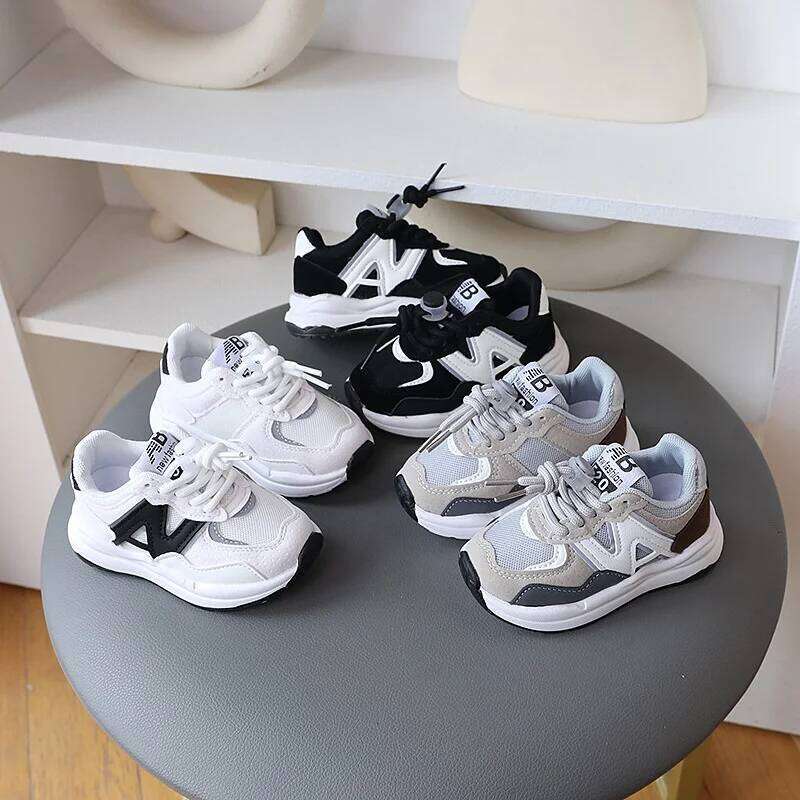 Size 21-30 Kids Sneakers Fashion Boys Mesh Breathable Casual Girls Outdoor Walking Children Non-slip Running Sports Shoes H260312