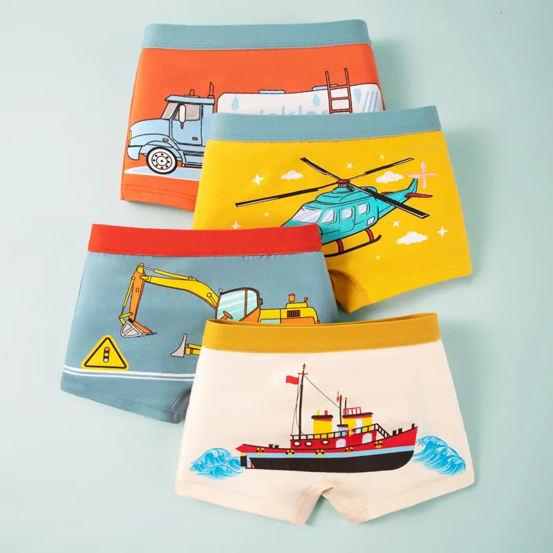 Boy Pure Cotton Boxers Kids Colorful Underwear Cute n Baby Underpants Size M3XL For Weight 1045kgs 260311