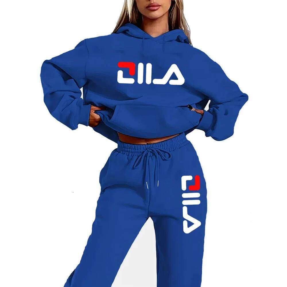 Women's Tracksuit Quality Two Piece Set for Women Fashion Jogging Sweatshirt Suit Drawstring Sports Daily Hooded C260312