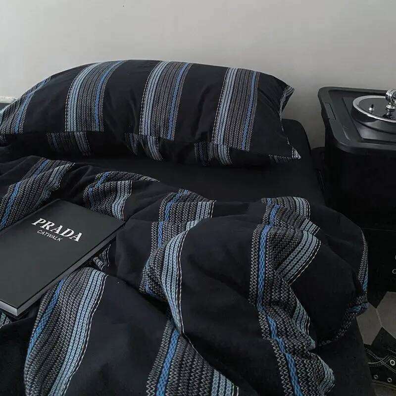 Bed Linen Duvet Sheets Simple Style Four-piece Japanese Dormitory Bedding Single Student Cover Quilt Three-piece Set H260312