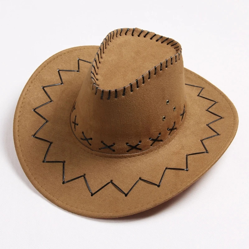 Kids Western Cowboy Hat Curved Brim Outdoor Toddler Sun Hat Children Birthday Gifts Vacation Cap Party Cosplay Hat 260309