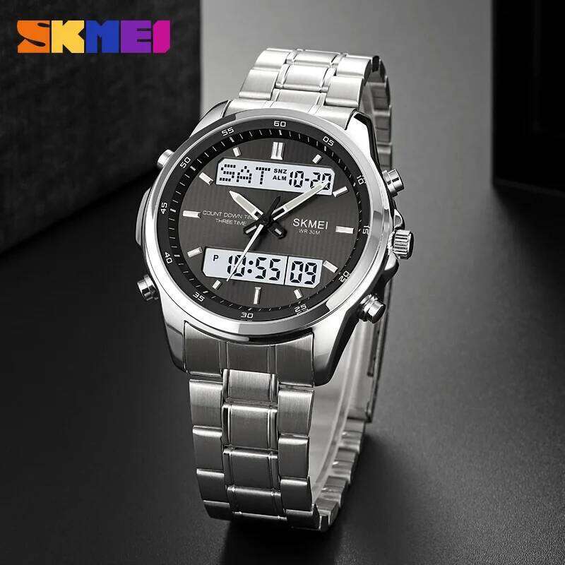 SKMEI 2049 Mens Sport Watch Light Waterproof Electronics Clock Countdown Timer Digital Men Wristwatches Relogio Masculino 1850