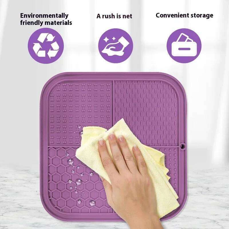 Silicone Dogs Lick Mat Pet Cat Slow Plate for Bathing Distraction Sucker Food Training Dog Feeder Supplies 26Y0312