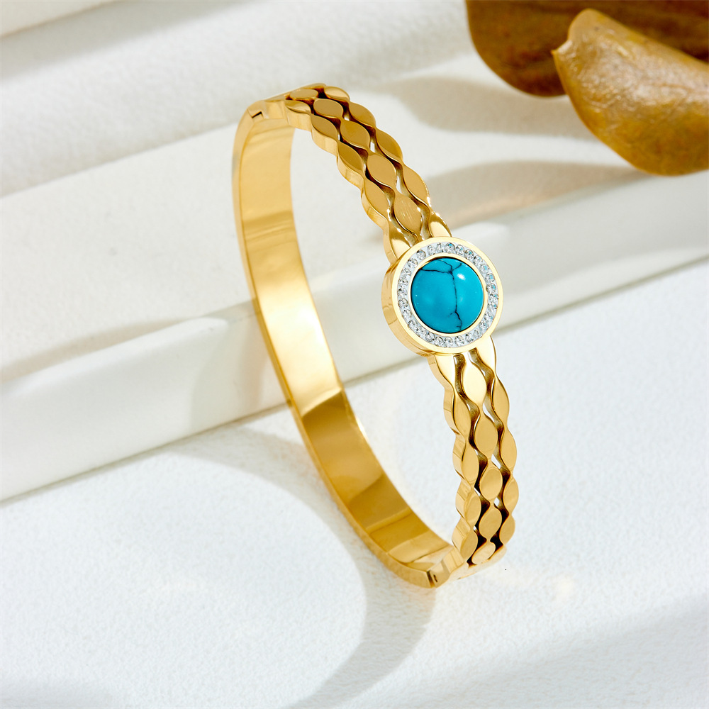 Luxury Brand Designer Jewelry For Women Titanium Steel Bracelet With Zircon And Water Drop Diamonds Ins Geometric Bracelet For Women Designer Bracelet
