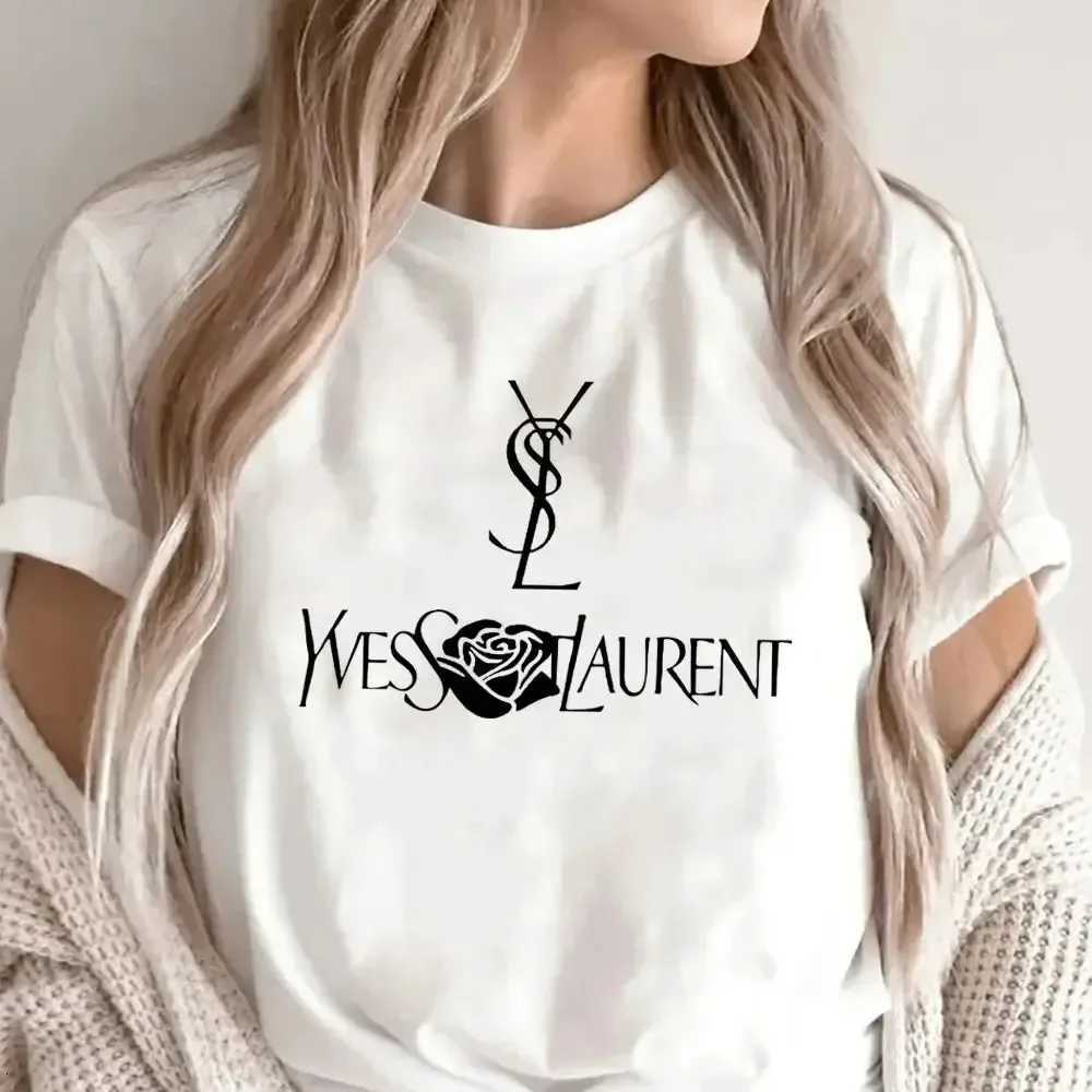 2025 New Hot Summer Fashion Top Quality Print High Quality Cotton Oversized T-shirt Summer Womens Top Luxury Brand TeeT260312