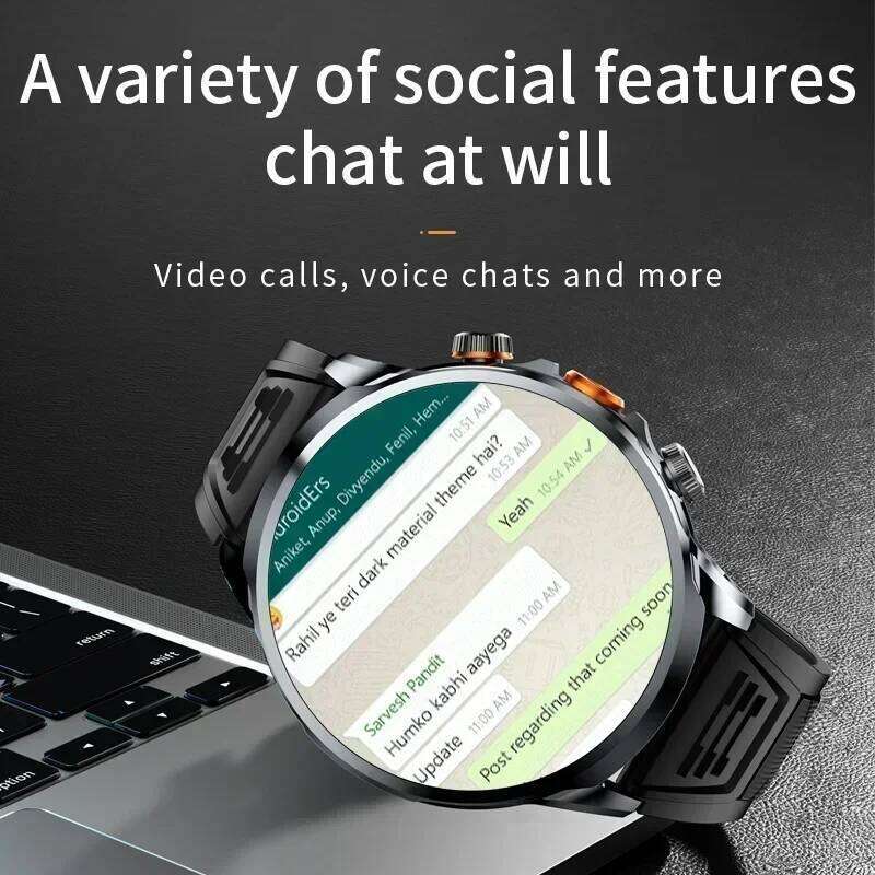 H18 Smartwatch: 1.95" HD Curved Screen, 4G LTE WIFI GPS, NFC, SIM Card Support, Side Camera, Android OS