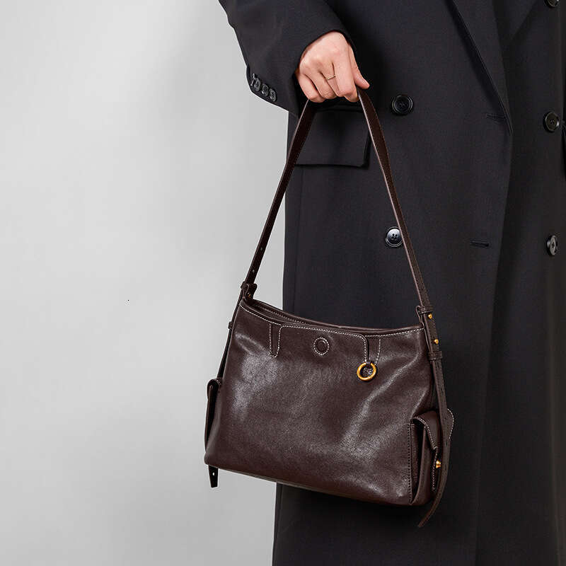 Luxury Shoulder Bags Totes Hobo Tote For Women Large Capacity Commuter Handbag Genuine Leather Underarm Cowhide Crossbody Bag Niche Design SENYY