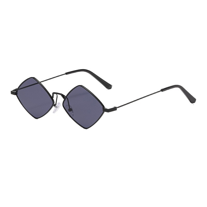 Foreign Trade New Retro Diamond-Shaped Men Trendy Personality Metal Irregular Sunglasses for Women