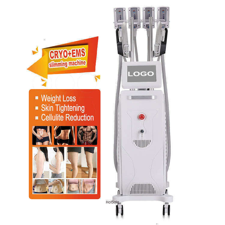 Fashion Design Body Sculpting 2 In 1 Cryolipolysis 4 Cryo Pads EMS Muscle Electrostimulation Slimming Anti-Cellulite Buttock Toning Instrument