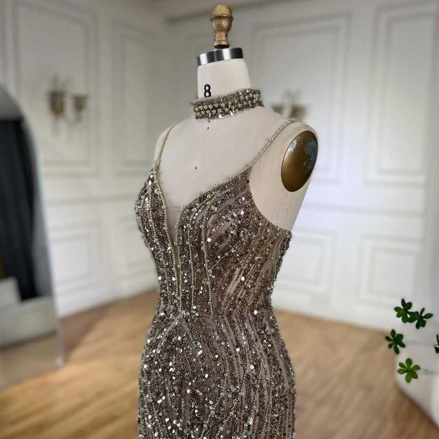 Stunning Sequins Mermaid Prom Gowns Spaghetti Straps Sleeveless Evening Dresses Floor Length Birthday Party Customized