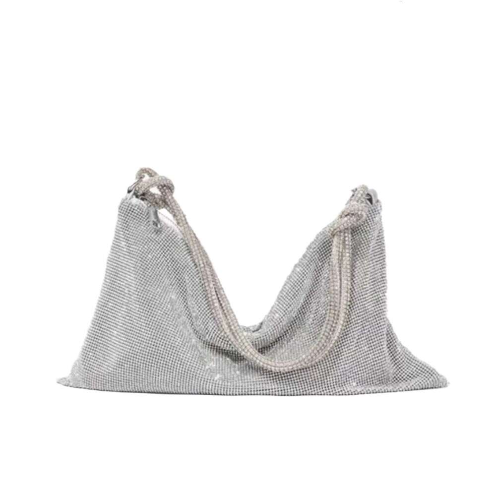 New Cross Border Women S With Rhinestones Handbag For Banquet Evening Rhinestone Underarm Handheld Small Bag