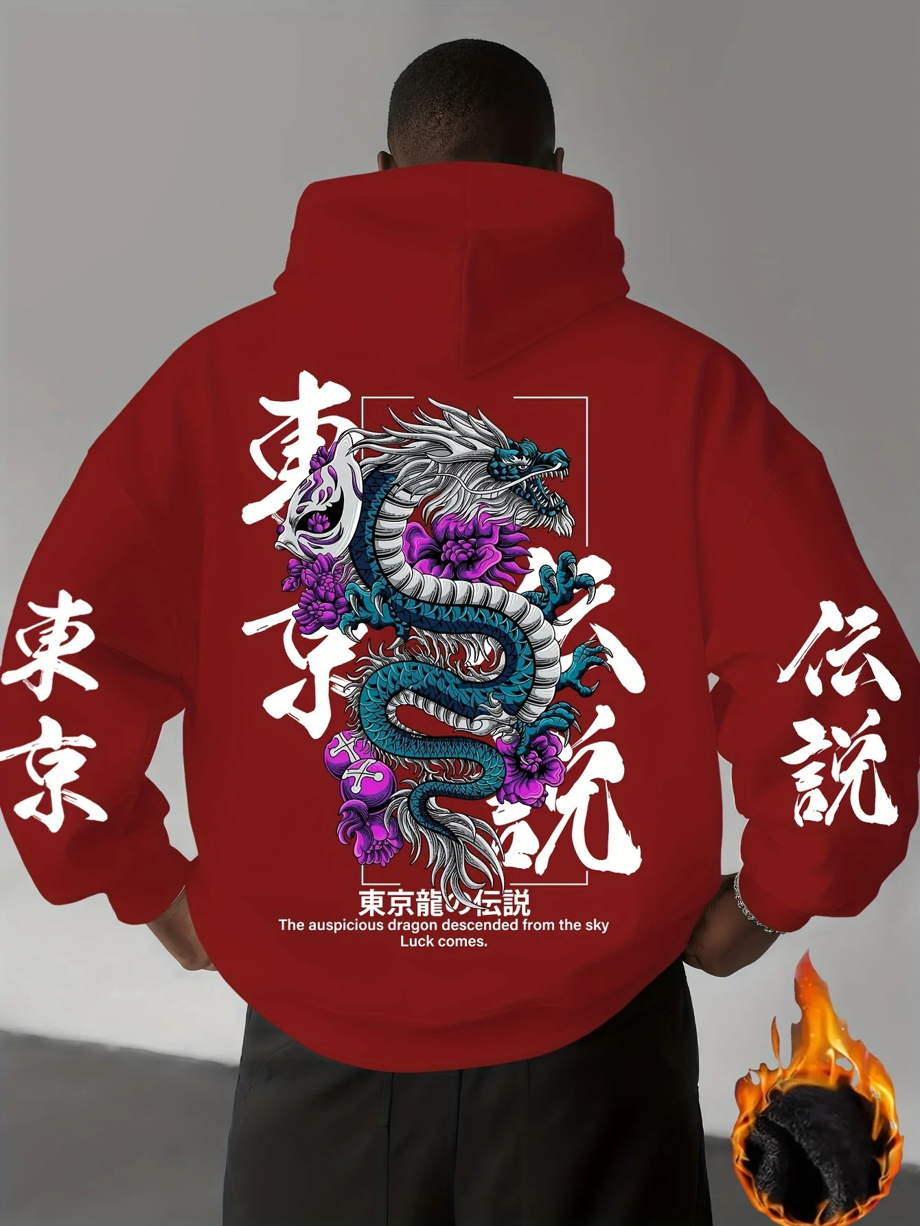 Japan Dragon Pattern Chinese-style Men Women Pullover Hoodie Sweatshirt Harajuku Y2K Sports Casual Loose Fall-winter Adult Top 260311
