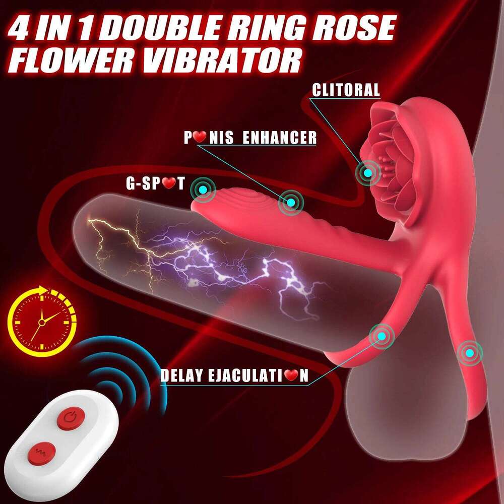 Powerful Sleeve Sucking Stimulator G-spot Female Nipple Clitoral Massager Sex Toy for Couple Rose Penis Cock Ring Vibrator Z260312