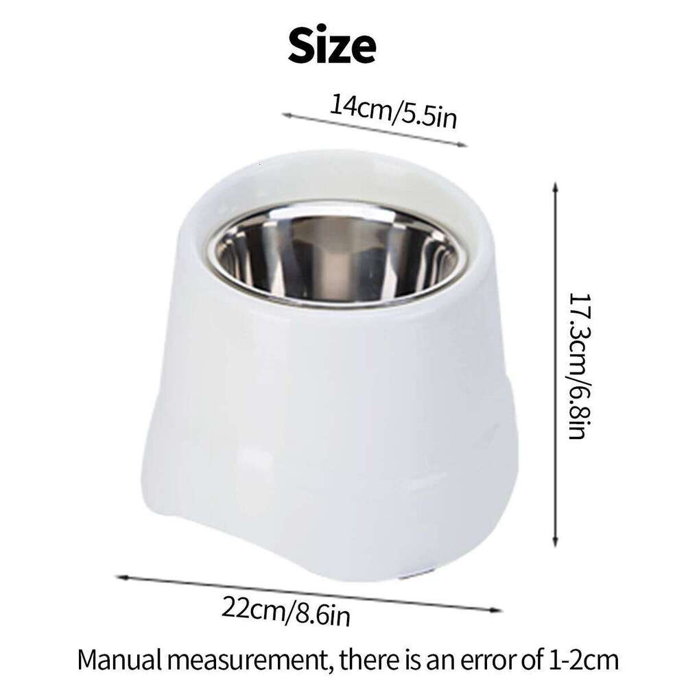 1PC High-top Stainless Steel Food Dog Small And Medium-sized High-footed Bowl, Suitable For Tall Pets 26Y0312