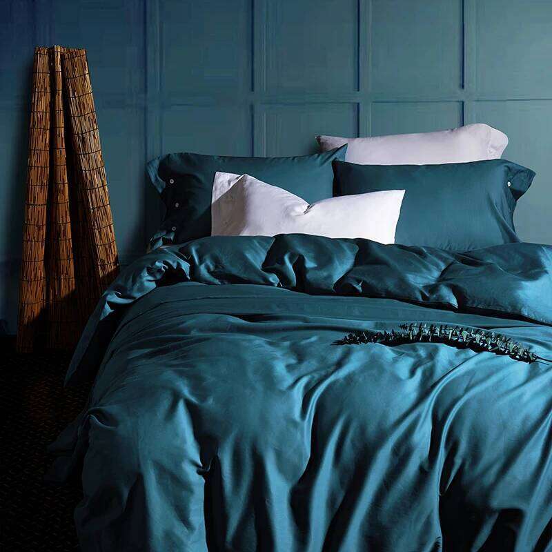Hotel 4pc Duvet Cover Flat/Fitted Sheet Set 500 Thread Count Egyptian Cotton Quality Ultra Silky Soft Premium Bedding set H260312 - view 6