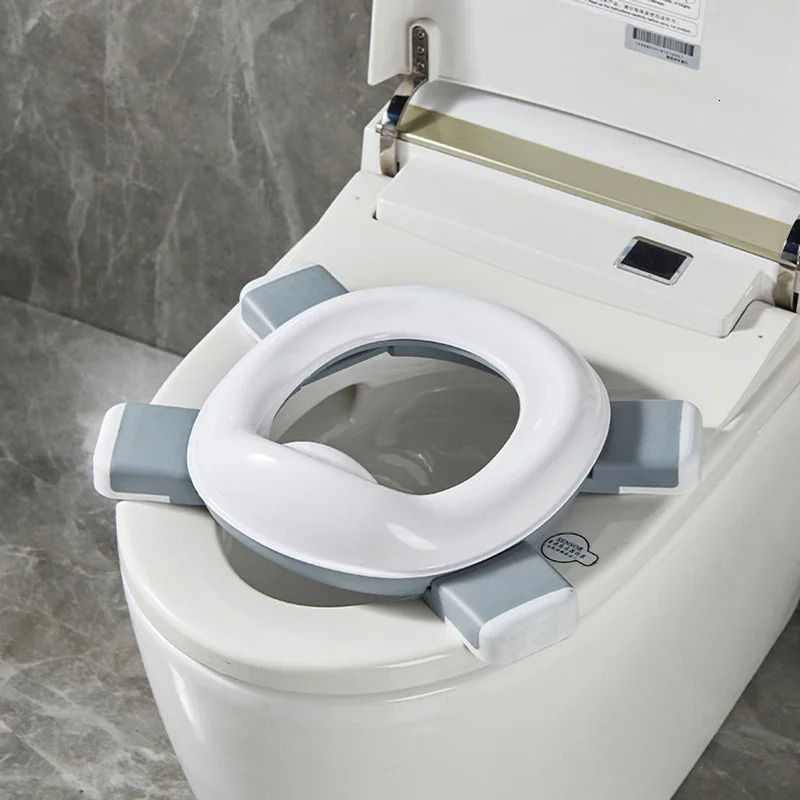 3 in 1 Travel Toilet Seat Foldable Blue Children Potty With Bags Baby Pot Portable Silicone Training 260311