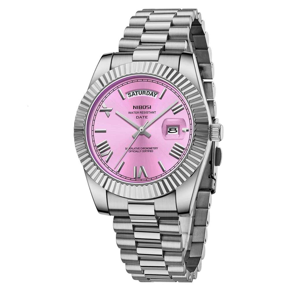NIBOSI Fashion Day Date Miyota Quartz Men Watch Top Brand Luxury Wristwatch Waterproof Steel Male Clocks Reloj Hombre