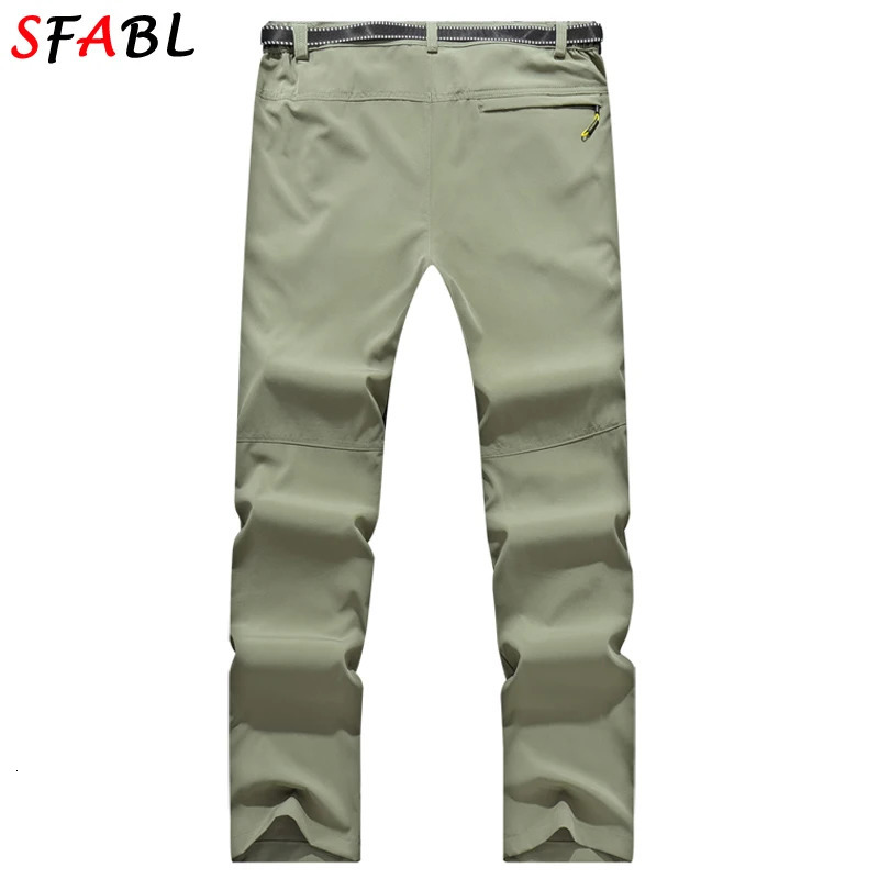 SFABL 5XL Summer Quick Dry Hiking Pants Men Stretch Waterproof Tactical Pants Zipper Pockets Trousers Lightweight Fishing Pants 260311