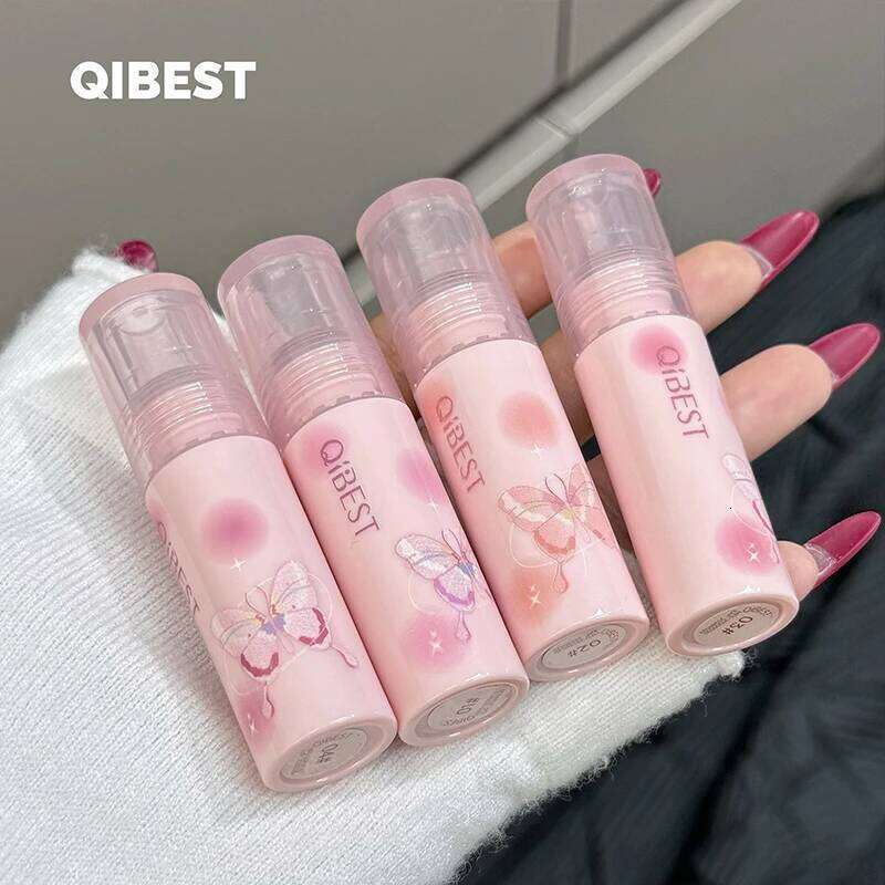 QIBEST Watery Gloss Hydrating Glossy Mirror Glaze Non-Stick Cup Long Lasting Tint Moisturizing Lip Stain Makeup W260311