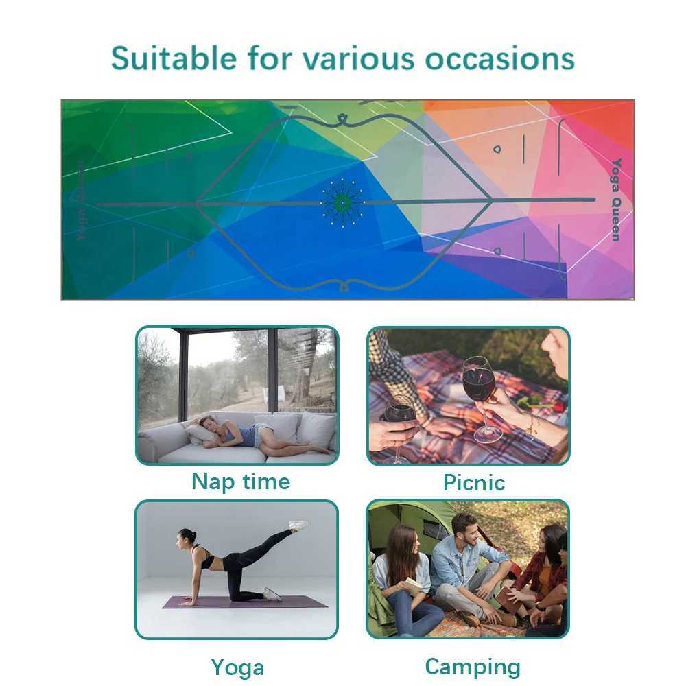 Yoga Mat Print Qucik Dry Non-Slip Foldable Yoga Towel Fitness Blanket M260312