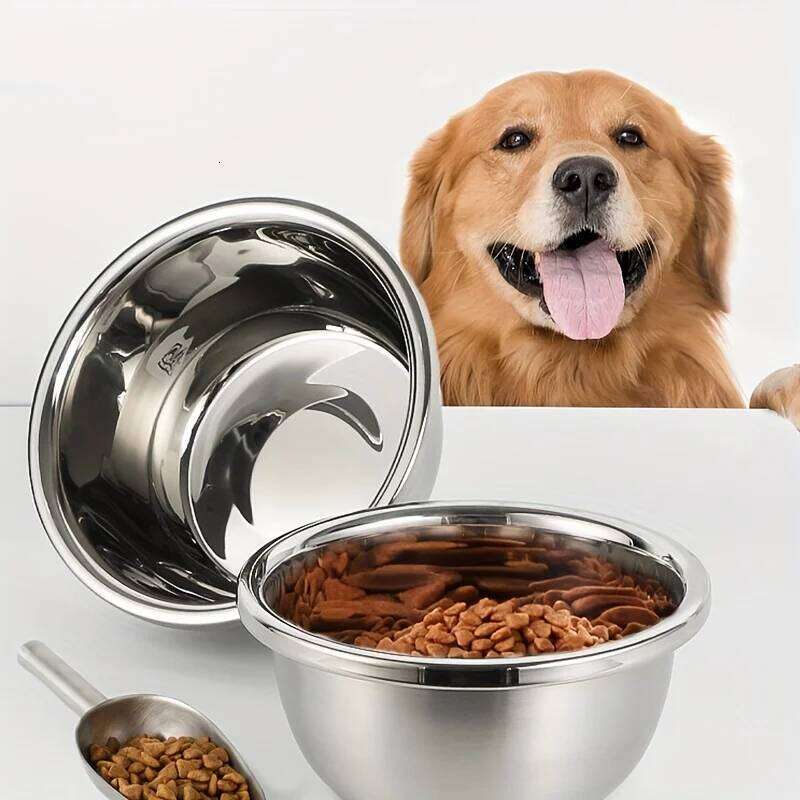 KEMORELA Large Stainless Steel Dog Bowls Premium Bowl for Pets Sturdy Durable Thick Smooth Metal Food and Water Dishes 26Y0312