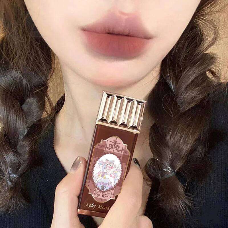 KEKEMOOD Chocolate Shop Cloud Lip Cream Delicate Clear Thin Autumn And Winter Milk Tea Color W260311