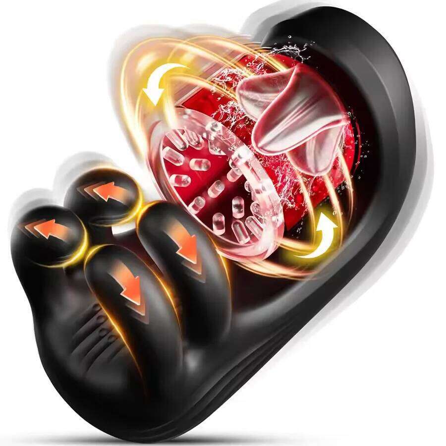 Electric Male Masturbator 3 IN 1 Penis Training Massager Tongue Licking Rotate Vibration Mode Machine Adult Sex Toy for Men Z260312