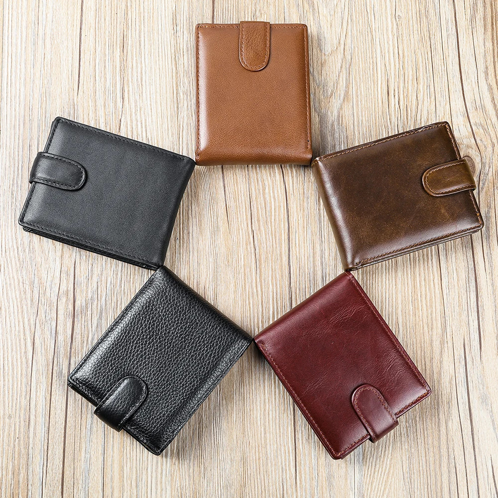 WESTAL RFID er Wallet Men Genuine Leather RFID Wallet Front Coin Pocket Purse Money Bag Leather Card Holder Wallet for Men 260304