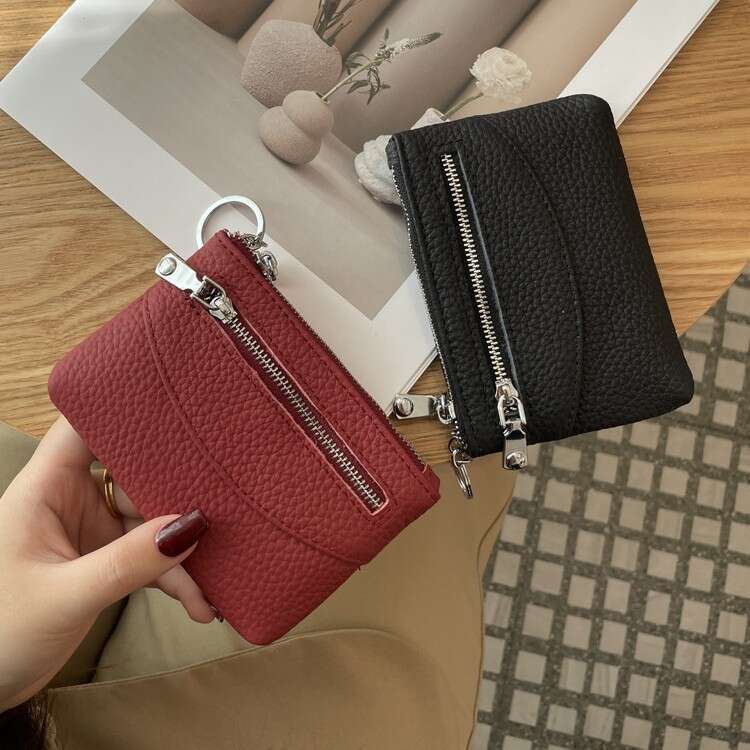 Luxury fashion wallet Women S Short Compact Thin Zipper Purse New Simple Design Coin And Key Storage