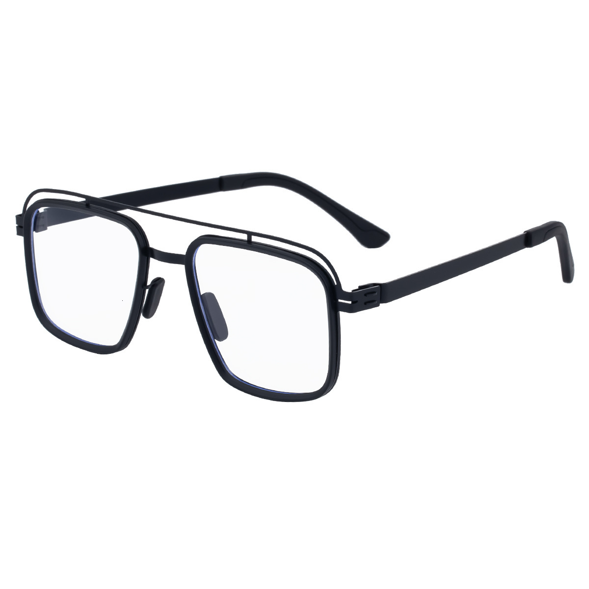 Polarized men's sunglasses 2026 new model, square frame, double bridge, sun protection, high-end style,