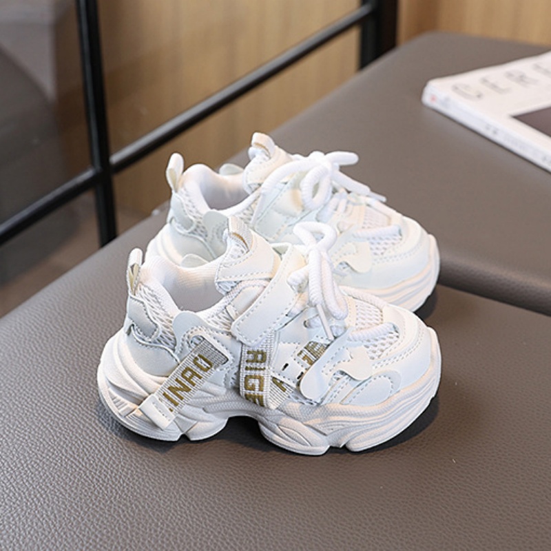 Kids Chunky Sneakers Breathable Mesh Toddler Sport Shoes Non-Slip Casual Trainers Eco-Friendly Soft Insole for Boys Girls Free Shipping