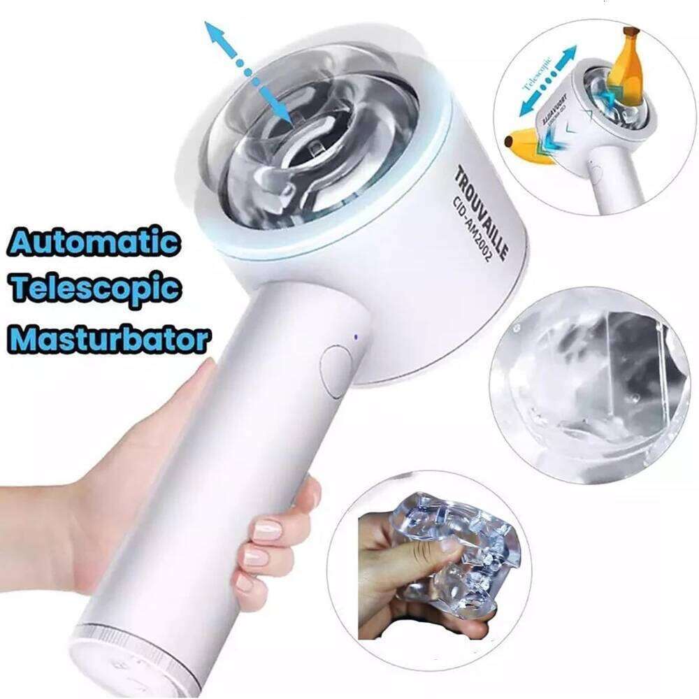 Automatic Thrusting Male Masturbator Pocket Pussy Blowjob Machine Telescopic Vibration Mastubator Cup Adults Sex Toys for Men Z260312
