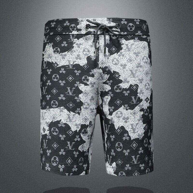 2025 New High-End Summer Men's Casual Shorts, Trendy Brand Jacquard Pants, Mid-Length Slim Fit Plus Size Shorts For Outdoor Wear Asia Size