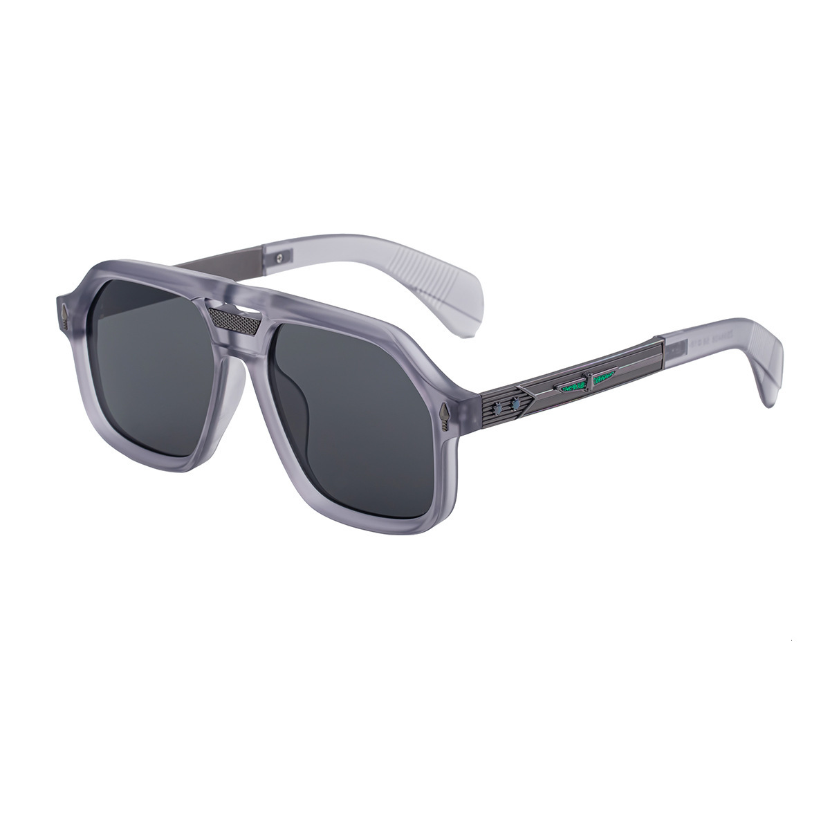 2026 New Fashion Square Frame Polarized Retro Double-Beam Outdoor Sun Protection Sunglasses for Men,