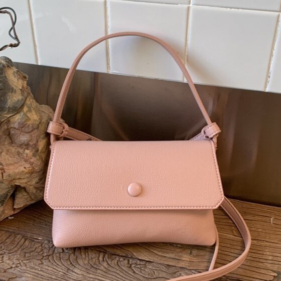 Spring luxury handbag, high-end minimalist design, mobile phone bag, fashionable button envelope, crossbody bag, shoulder bag, crossbody bag