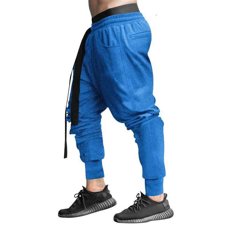 2024 New Spring/Summer Men's Casual Hip Hop Solid Color Youth Loose Pants Legging Trousers